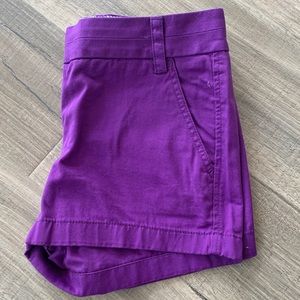 Purple Chino J. Crew Shorts